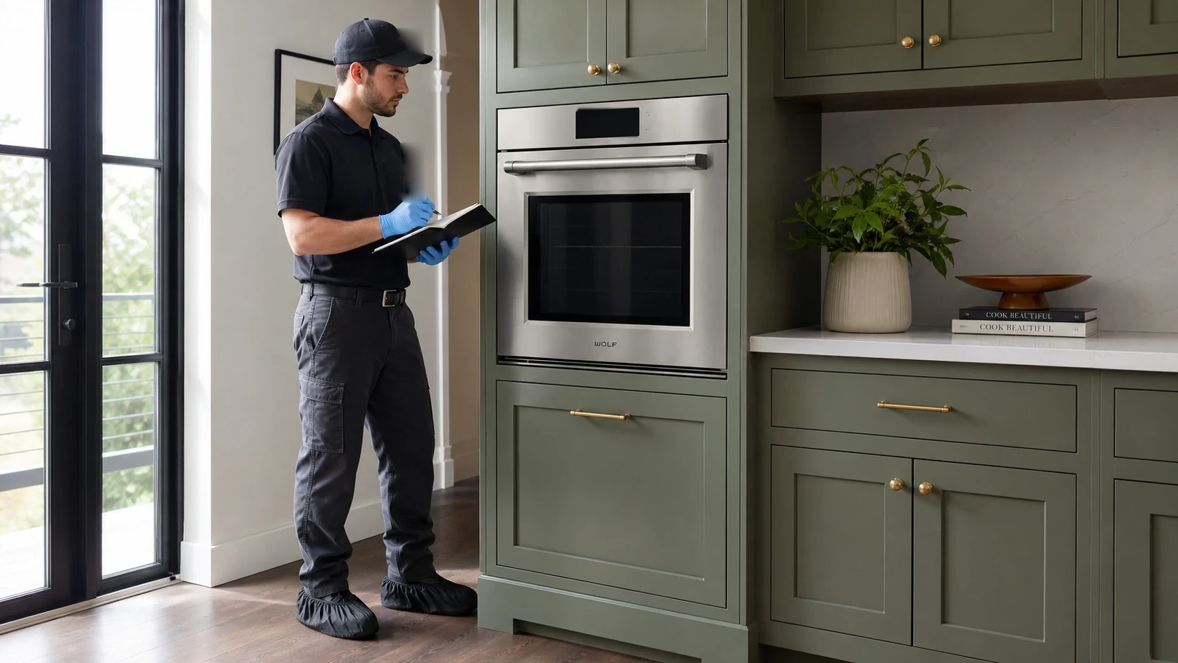 Built-in wall oven diagnostic visit in the service area